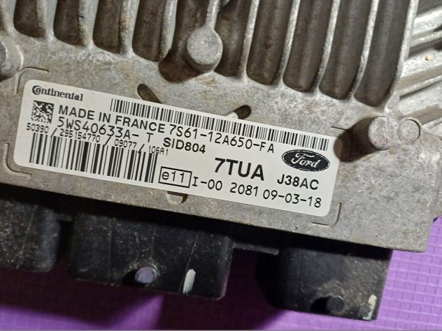 Centralina CONTINENTAL 7S61-12A650-FA 5WS40633AT SID804 FORD Fusion 1.4 TDCi Ec - Foto 7