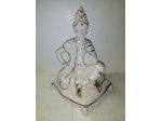 STATUINA IN CERAMICA FILETTATA ORO ZECCHINO AN 60