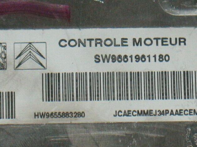 9661961180 ECU CITROEN PEUGEOT 1.4 J34P-AAE SW9661961180 WH9655883280 - Foto 3