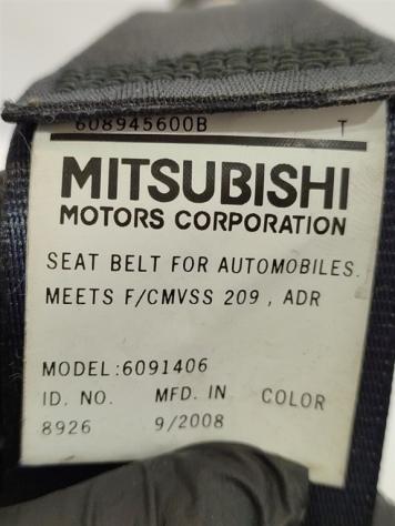 CINTURA DI SICUREZZA ANTERIORE DESTRA MITSUBISHI Outlander Serie (CW0) 608945600B 4HK (0709) - Foto 3
