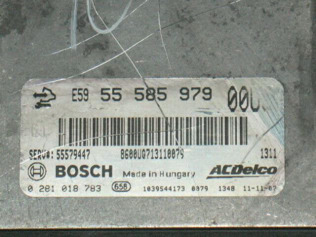 0281018783 ECU OPEL CORSA 1.2 BOSCH 0281018783 55585979 55579447 - Foto 2