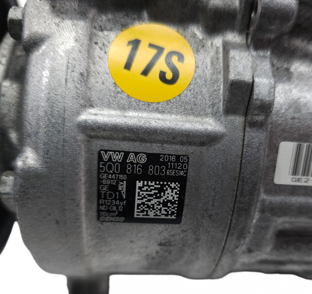 COMPRESSORE A/C VOLKSWAGEN Golf 7 Berlina 5Q0816803 CRKB, CXXB, DBKA Diesel 1600 (12) - Foto 12