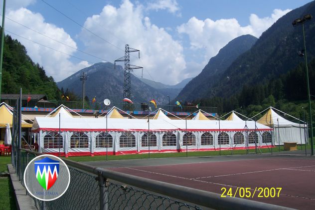 Gazebo 3 x 4 Tendoni telo pvc Ignifugo per mercatini di natale - Foto 10