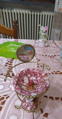 MINIATURA DI Set Toilette Catino Brocca Piattino Ferro - Foto 3
