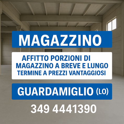 Spazio magazzino temporaneo e custodia veicoli