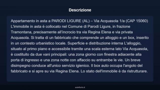 Immobile in asta di 40 m², box auto in vendita a Parodi Ligure - Foto 5