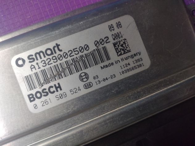ECU SMART Fortwo 1.0 Mhd Cabrio BOSCH 0261S09524 A1329002500 Centralina 0261S09 - Foto 6