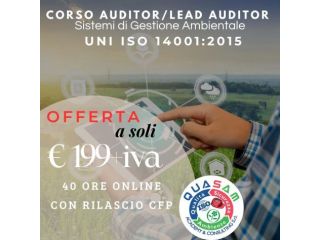 Auditor/Lead Auditor Sistemi di Gestione Ambiente 40 ore (online e rilascio CFP)