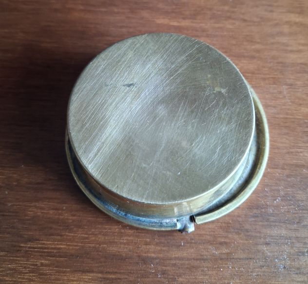Originale posacenere da tasca inglese in ottone massiccio , primi ‘900 - Foto 4
