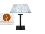 Tavoli Isernia Con Base Ghisa Nera + Piano Bianco Vintage  Per Bar Ristorante