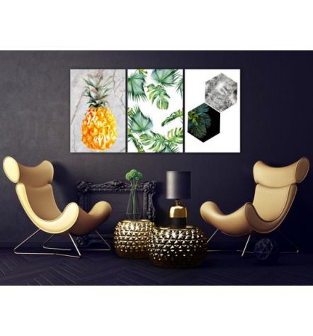 Quadro Con Un Ananas Cm. 120x60 - ARREDALACASA - Foto 2