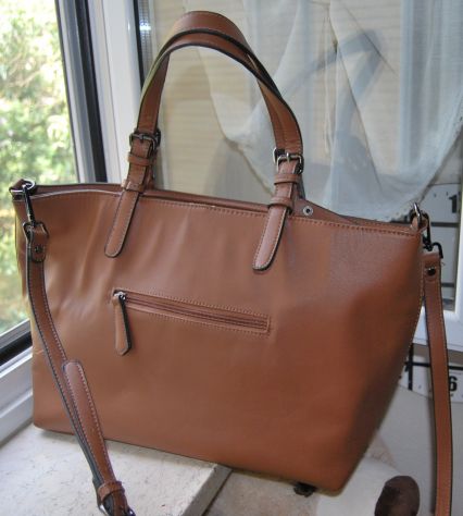 borsa donna  marrone in similpelle - Foto 5