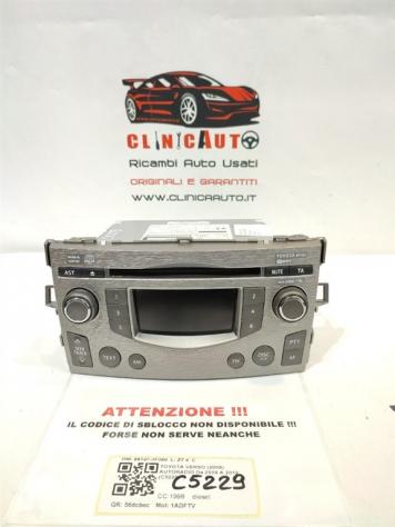 AUTORADIO TOYOTA Verso 1° Serie 86120-0F060 1ADFTV (09)