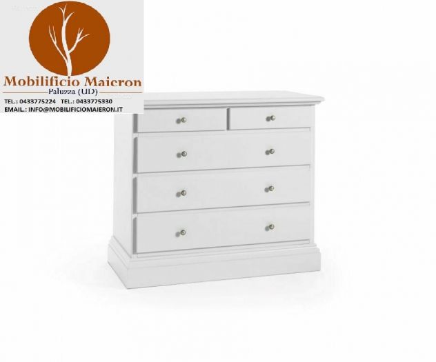 Mobili Classici Moderni Comò Per Camere in Legno Laccato Bianco Nuovi Non Usati