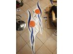 Adesivi per camper sole mare gabbiani due elementi sx e dx come foto