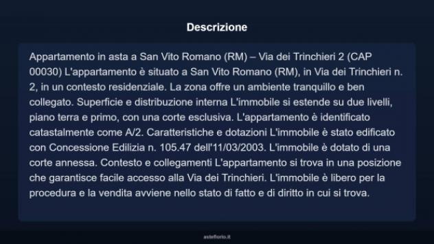 Immobile in asta di 100 m² in vendita a San Vito Romano - Foto 6