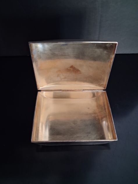 Porta tabacco o portasigarette Stile  Deco  da tavolo Marchiato  con un cigno co - Foto 6