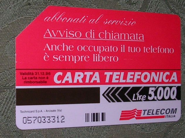 SCHEDA TELEFONICA ITALIA 76