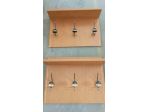 N. 2 Attaccapanni in legno ed ottone