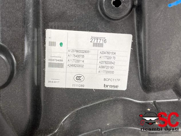 Alzavetro Anteriore Sinistro Mercedes Cla W117 A1177200000 - 38625 - Foto 3
