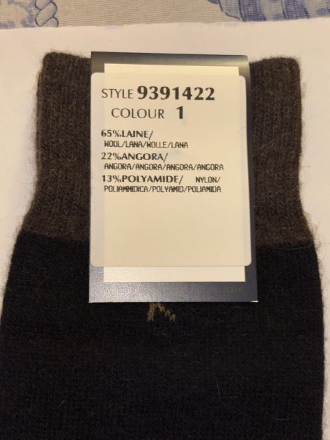 CALZE NUOVE DA UOMO IN LANA E LANA D’ANGORA FIRMATE ORIGINALI KENZO,MADE IN ITAL - Foto 9