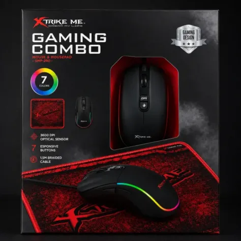 Mouse Gaming Xtrike Me con Tappetino RGB – Set Completo Nuovo - Foto 5