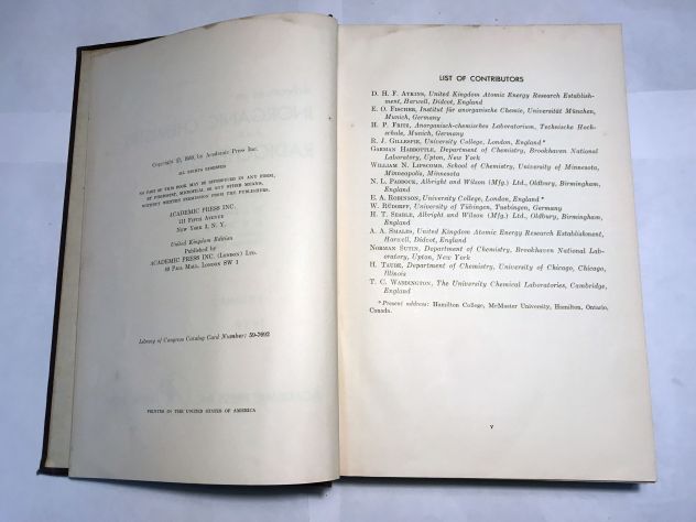Libro di chimica e radiochimica del 1959 (Inglese) - Foto 4