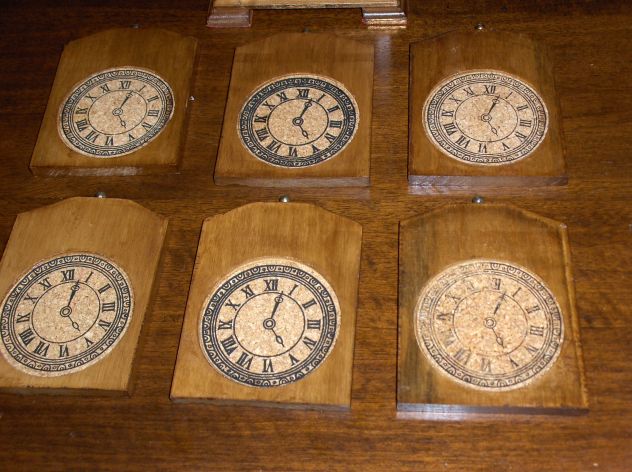 Antico Mobiletto Sottobichieri Orologio Legno - Foto 9