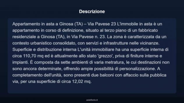 Immobile in asta di 110 m² con più di 5 locali in vendita a Ginosa - Foto 4