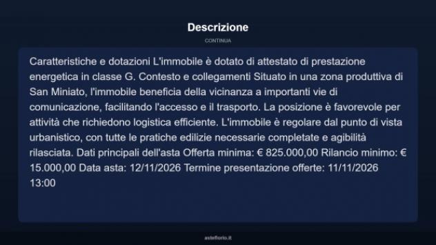 Immobile in asta di 486 m² in vendita a San Miniato - Foto 4