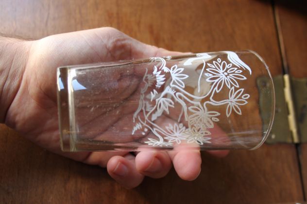 Vintage bicchiere con cavallo bianco anni 50/60 coppia di due da collezione glas - Foto 4