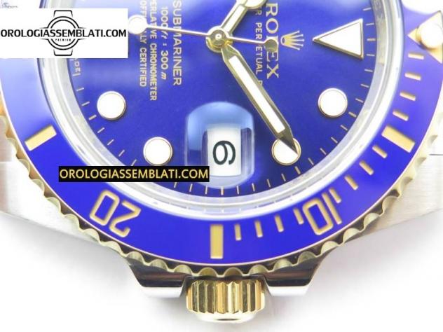 Rolex Replica SUBMARINER 116613 LB BLU CERAMICA 1:1 BEST EDITION CASSA E BRACCIALE IN SS 904L SH3135 V3 - Foto 5