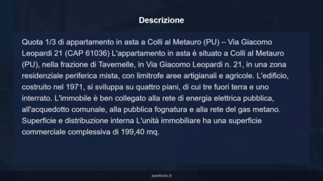 Immobile in asta di 199 m² con più di 5 locali e box auto in vendita a Colli al Metauro - Foto 17
