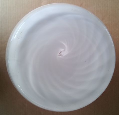 Vaso Anfora in Vetro Bianco Satinato con venature più chiare Realizzato Murano - Foto 3