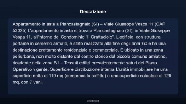 Immobile in asta di 119 m² con più di 5 locali in vendita a Piancastagnaio - Foto 3