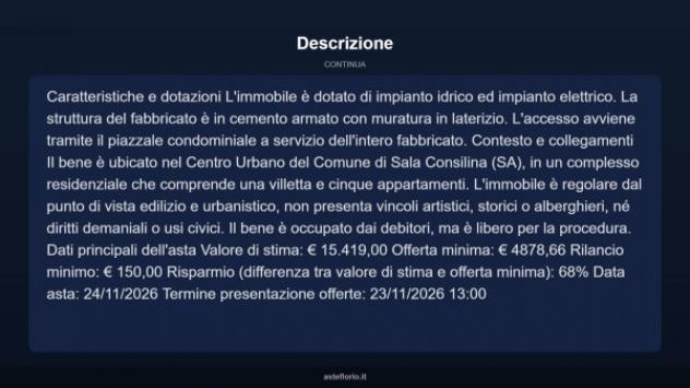 Immobile in asta di 34 m² in vendita a Sala Consilina - Foto 9