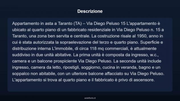 Immobile in asta di 118 m² in vendita a Taranto - Foto 3