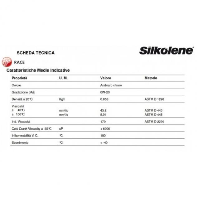 Olio racing sintetico 0W-20 Silkolene moto 4T - Foto 2