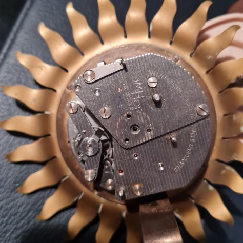 Orologio da tavolo movimento   IM HOF carica manuale 8 giorni  marchio  St Morit - Foto 4