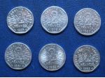 lotto 191 - Francia 2 francs 6 monete vedi foto e descrizione