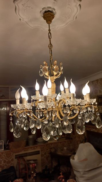Coppia lampadari con pendenti cristallo - Foto 3