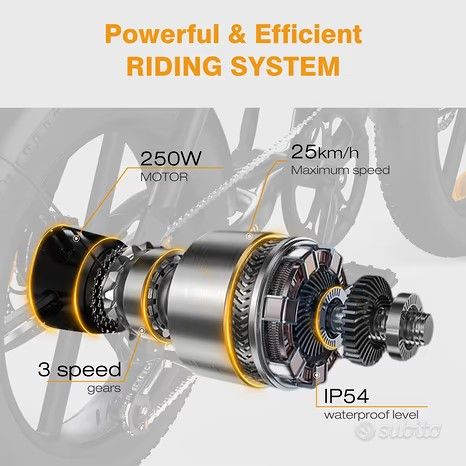 FAT BIKE HITWAY BK29S DOPPIA BATTERIA NUOVO - Foto 5