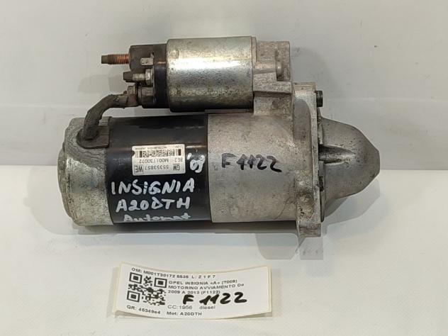 MOTORINO D' AVVIAMENTO OPEL Insignia Berlina M001T30172 5535 A20DTH diesel 1956 (0817)