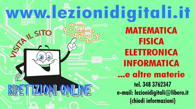 ripetizioni online matematica,fisica, elettronica, informatica e materie simili