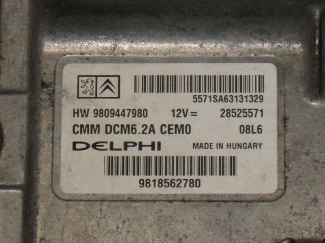 9809447980 ECU CENTRALINA CITROEN PEUGEOT DCM6.2A 28525571 9818562780 - Foto 2
