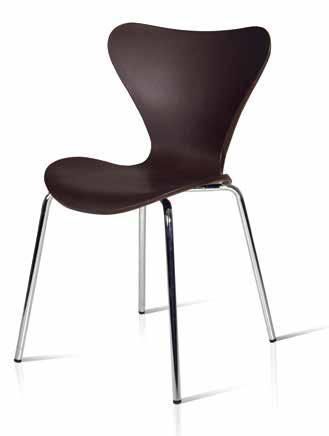 Set di 4 sedie nere con gambe in metallo