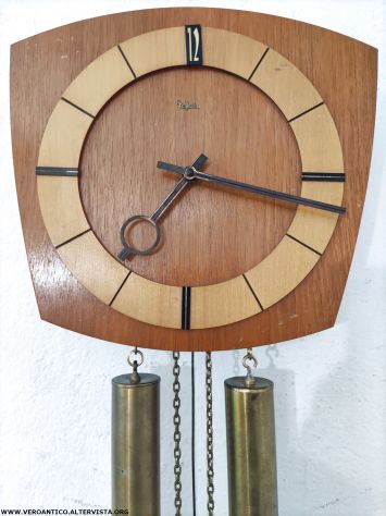 176246 Antico orologio da parete a due pesi - Foto 7