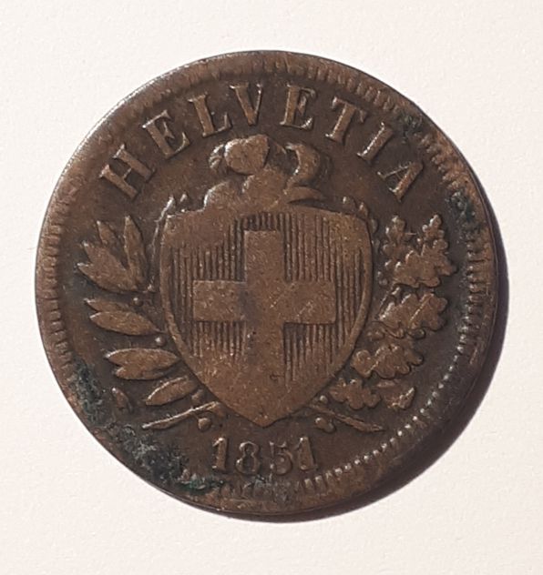 Svizzera 2 rappen, 1851. - Foto 6