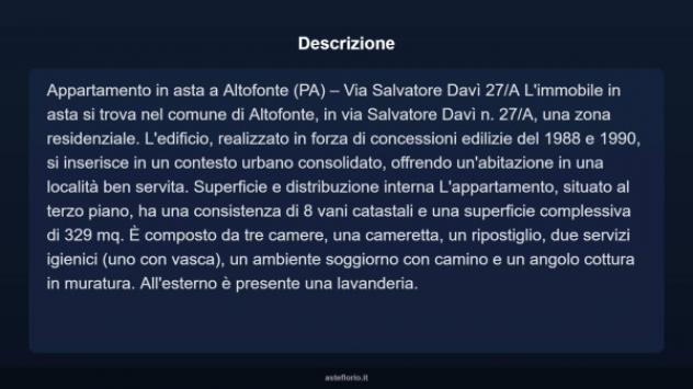 Immobile in asta di 329 m² in vendita a Altofonte - Foto 3