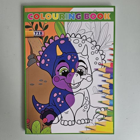 Libro da Colorare, Colouring Book - Dinosauro A4 - 2026 - TRACCIATA!! - Foto 7